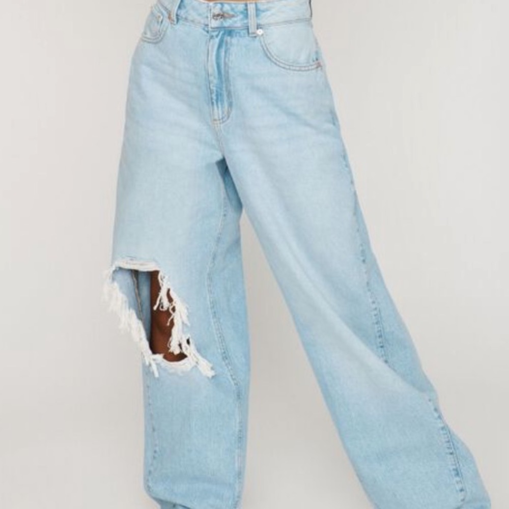 Garage High Rise Baggy Jeans - Iza Blue.